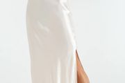 Designer skirt The Orla" - Satin Midi Skirt (Champagne)