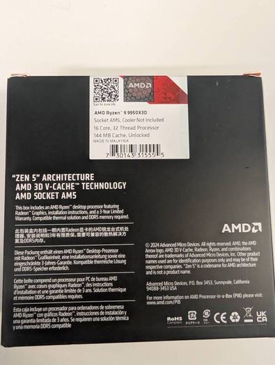 Gaming Processor AMD Ryzen 9 9950X3D   new sealed