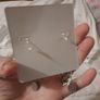 silver twisted leaf earrings Image 2
