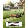 Push Reel Lawn Mower 40 cm, 5 Blades Manual Push Mower No Motor, 15-45 mm Adjustable Cutting Height, Walk-Behind Lawn Mowers with Grass Catcher Image 2