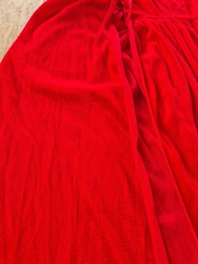 Red Velour Cape size 6-8 years