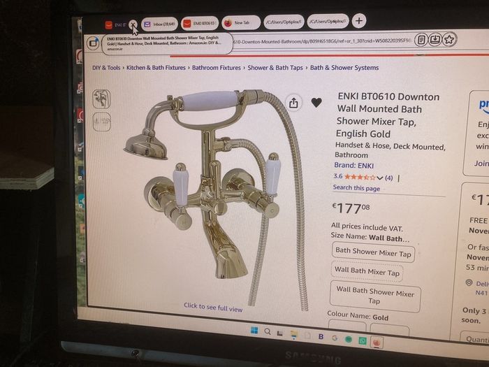 Bath shower mixer set