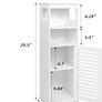 White Storage Cabinet Floor Standing Home Storage Furniture Shelf,Suitable for Toilet Bedroom Kitchen Living Room Image 3