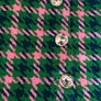 Brand new river island heavy tweed houndstooth navy green and pink mini skirt Image 2