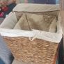2 metal frame woven baskets with handles Image 4