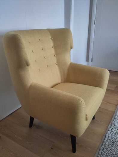 Kubrick Wing Back Armchair, Ochre Yellow