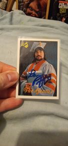 WWF Lanny Poffo The Genius Signed Card NM - WWE