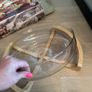 Large glass bowl / wooden stand / bowl only Image 5