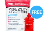 Discount Supplements 100% Whey Protein 2.5kg + Free Water Bottle 2L