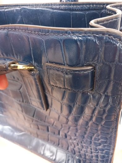 Michael Kors Navy Leather Bag
