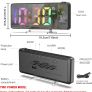 LED Projection Alarm Clocks Digital Clock for Bedroom 180 Rotatable Projector Colorful Digit Display Snooze Temperature 12/24H 4-Level Adjustable Brightness Night Mode for Home Office Decor Image 2