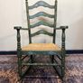 Dutch Vintage Ladderback Rocking Chair Image 3