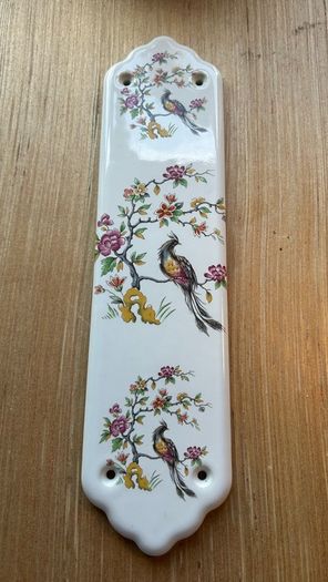 Vintage Porcelain Push Finger Plate