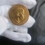1969 Charles Prince Of Wales Gold Plated Medallion Image 6
