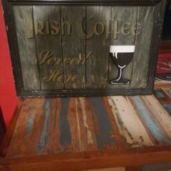 Irish coffee wooden sign