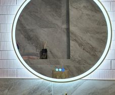 LED Mirrors Ensuite Many Sizes and Shapes Bathroom Bedroom Bluetooth Speakers Demister Antifog Fog Free Makeup Dual LED Bright Light Adjustable Brightness Touch Sensor