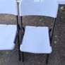 White plastic Foldable Chair x 4 Image 2