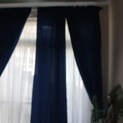 blue curtains x4 each one 57cmx250 cm ikea 20 euro for 4 origial price 60 euro