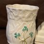 Belleek Ireland Millennium 2000 Shamrock Collection 4 Piece Matching Set Image 3