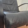 Pair of Vintage 1980s IKEA Polhem Black Leather Armchairs Image 2