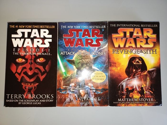 Star Wars Novels. Set of 3. Episodes 1 to 3.