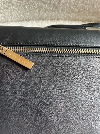 Victoria Beckham black leather clutch/ crossbody bag