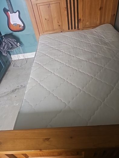 double bed solid wood  with matress