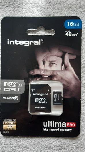 Integral Ultima Pro 16GB MicroSD HC Full HD 3D recording memory card