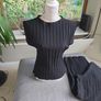 Zara black palazzo pants and top uk 10 Image 2