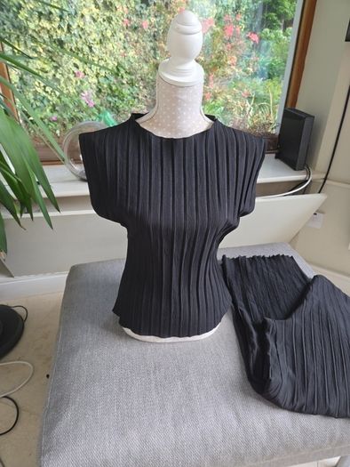 Zara black palazzo pants and top uk 10