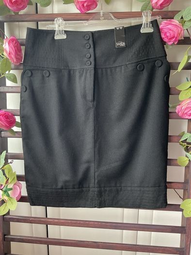 skirt black savida skirt 50% wool size 12