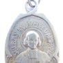 Antique Religious  French catholic silver medal pendant Holy charm Image 3