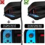 Carrying Case Compatible with Nintendo Switch/OLED Model, Travel Case with 20 Game Cartridges, Protective Hard Shell Pouch for Switch & OLED Accessories, Black Image 5