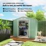 7 x 4ft Metal Garden Shed, Outdoor Storage Tool House with Ventilation Slots Image 5
