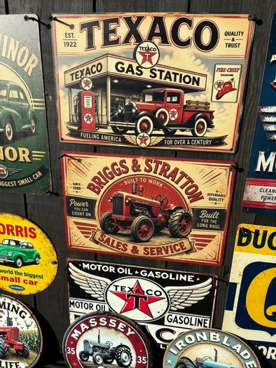 vintage metal signs