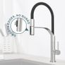 Kitchen Tap, Kitchen Mixer Taps with Pull Out Sprayer, Swivel Single Handle High Arc Pull Down Stainless Steel Sink Faucet, Mixer Taps 1 Hole Lever Sink Tap, Brushed Nickel Image 6