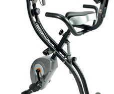 Exercise Bike Foldable Fitness Bike Magnetic Foldable Indoor Cycling Bike 3-In-1 Foldable Exercise Bike for Home Use with Resistance Bands Home Workout Exercise Equipment (FREE POSTAGE)