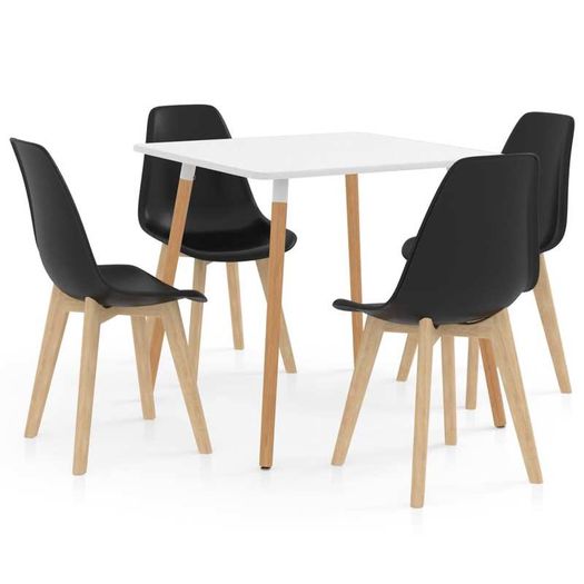 5 Piece Dining Set Black