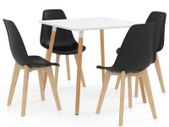 5 Piece Dining Set Black