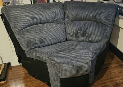 Corner sofa section - grey corduroy