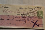 1932 Ulster Bank Cheque Paid To Sir Jocelyn Gore Booth In 1932