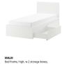 Single Bed Malm Ikea Image 4