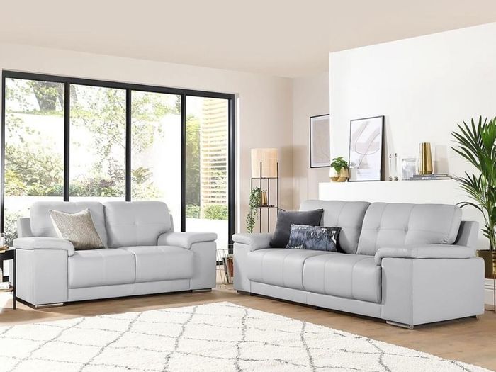 Brand New Leather Non Recliner Gretal Couches Instock On Discount Prices And Free Home Delivery