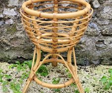 Vintage bamboo jardiniere stand