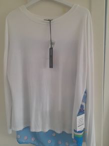New with tags long print top