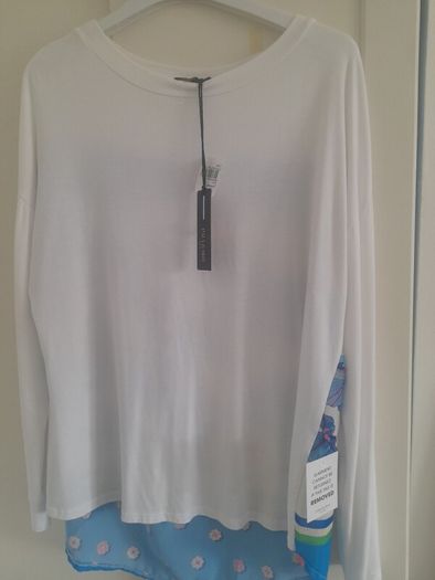 New with tags long print top