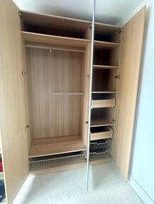 IKEA Pax Wardrobe White Stained Oak