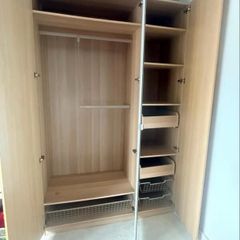 IKEA Pax Wardrobe White Stained Oak