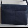 Monsoon Navy 100% Real Leather & Suede Triple-Compartment Crossbody Bag Image 2
