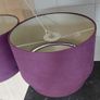 Two purple ceiling light shades Image 3